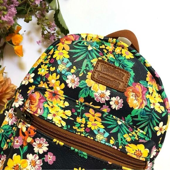 Loungefly Pokemon Starters Tropical Floral Mini Backpack - Picture 3 of 4